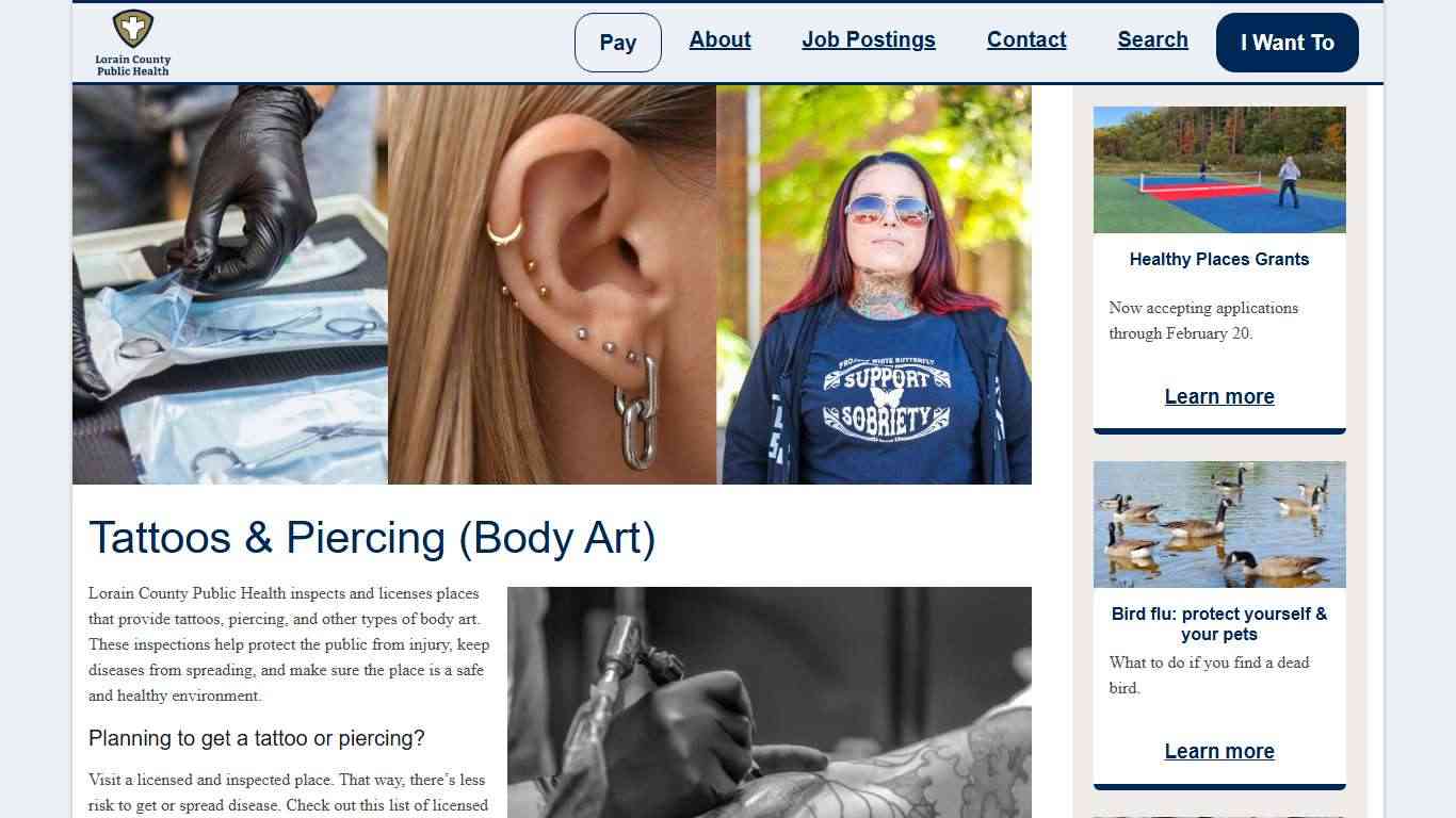 Tattoos & Piercing (Body Art) - Lorain County Public Health