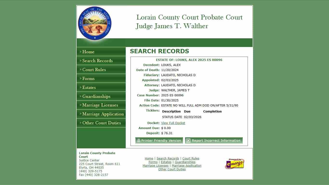 Lorain County Probate Court